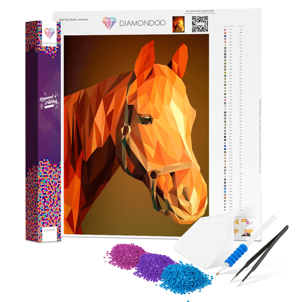 Diamondoo Pferd Poly Art